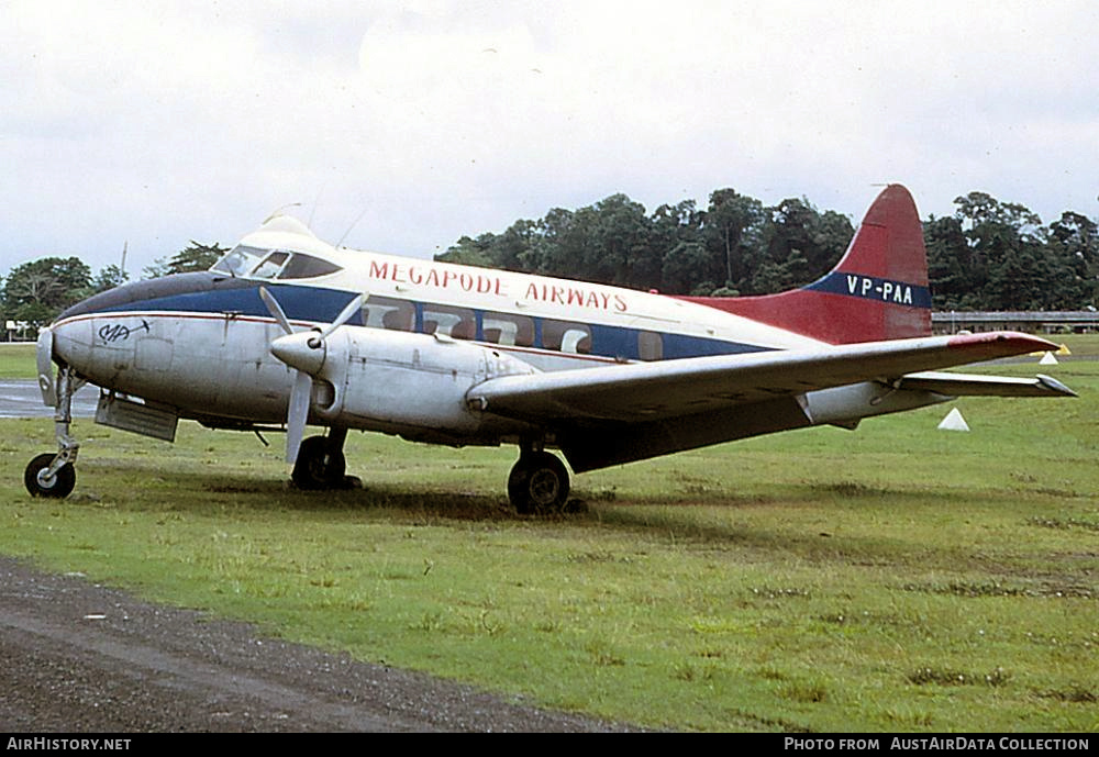 Aircraft Photo of VP-PAA | De Havilland D.H. 104 Dove 6 | Megapode Airways | AirHistory.net #824821