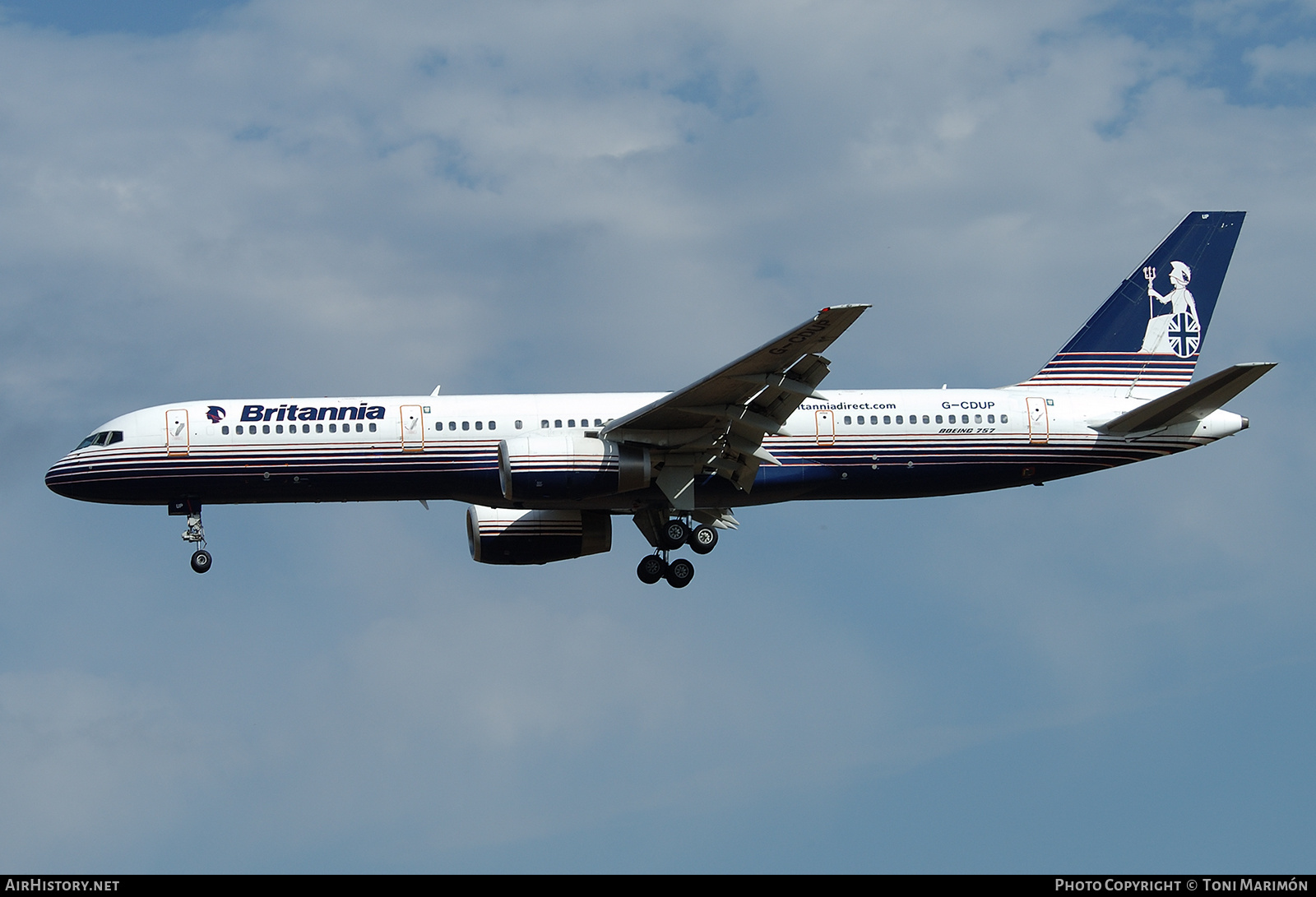 Aircraft Photo of G-CDUP | Boeing 757-236 | Britannia Airways | AirHistory.net #824990