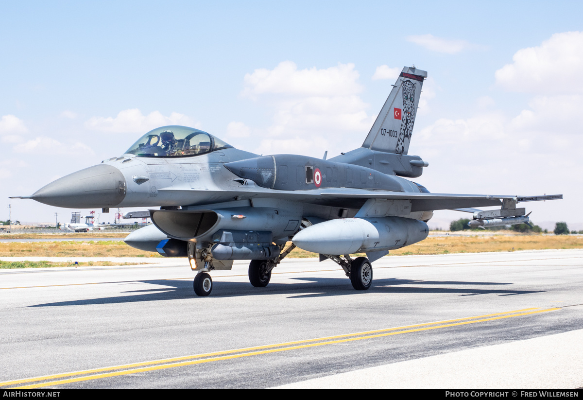 Aircraft Photo of 07-1003 | General Dynamics F-16C Fighting Falcon | Turkey - Air Force | AirHistory.net #825011