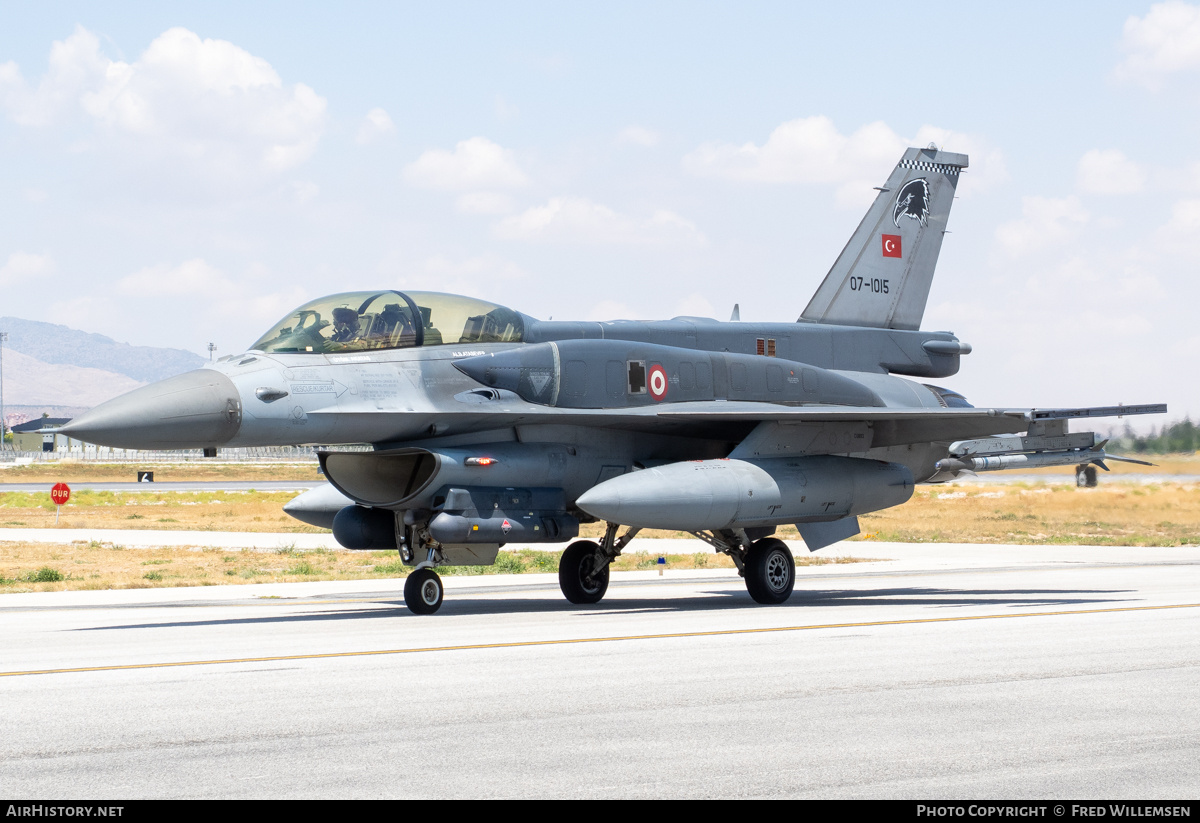 Aircraft Photo of 07-1015 | Lockheed Martin F-16D Fighting Falcon | Turkey - Air Force | AirHistory.net #825037