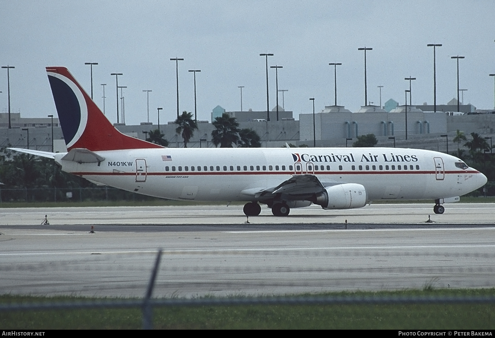 Aircraft Photo of N401KW | Boeing 737-4Q8 | Carnival Air Lines | AirHistory.net #825072