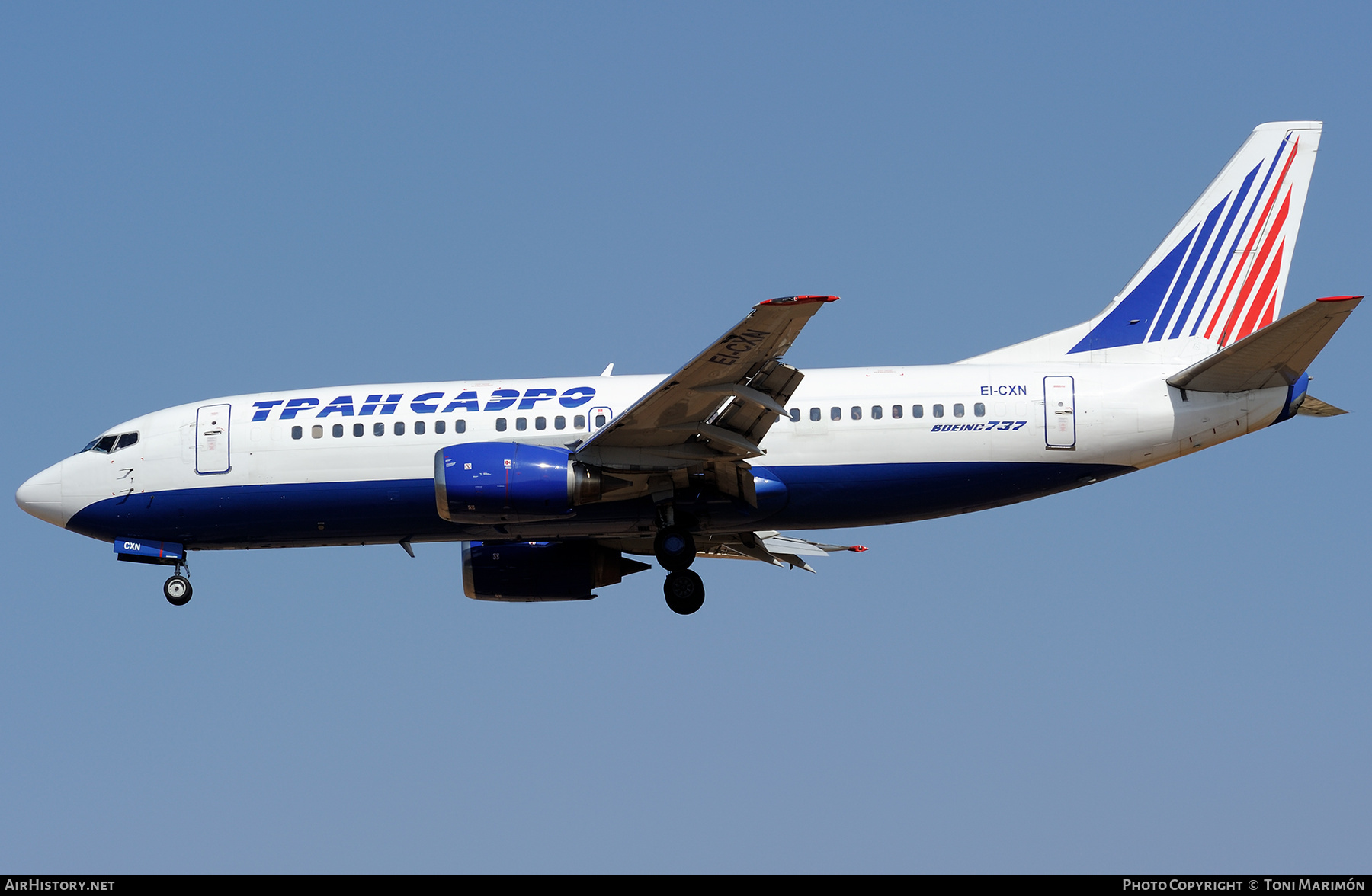 Aircraft Photo of EI-CXN | Boeing 737-329 | Transaero Airlines | AirHistory.net #825093