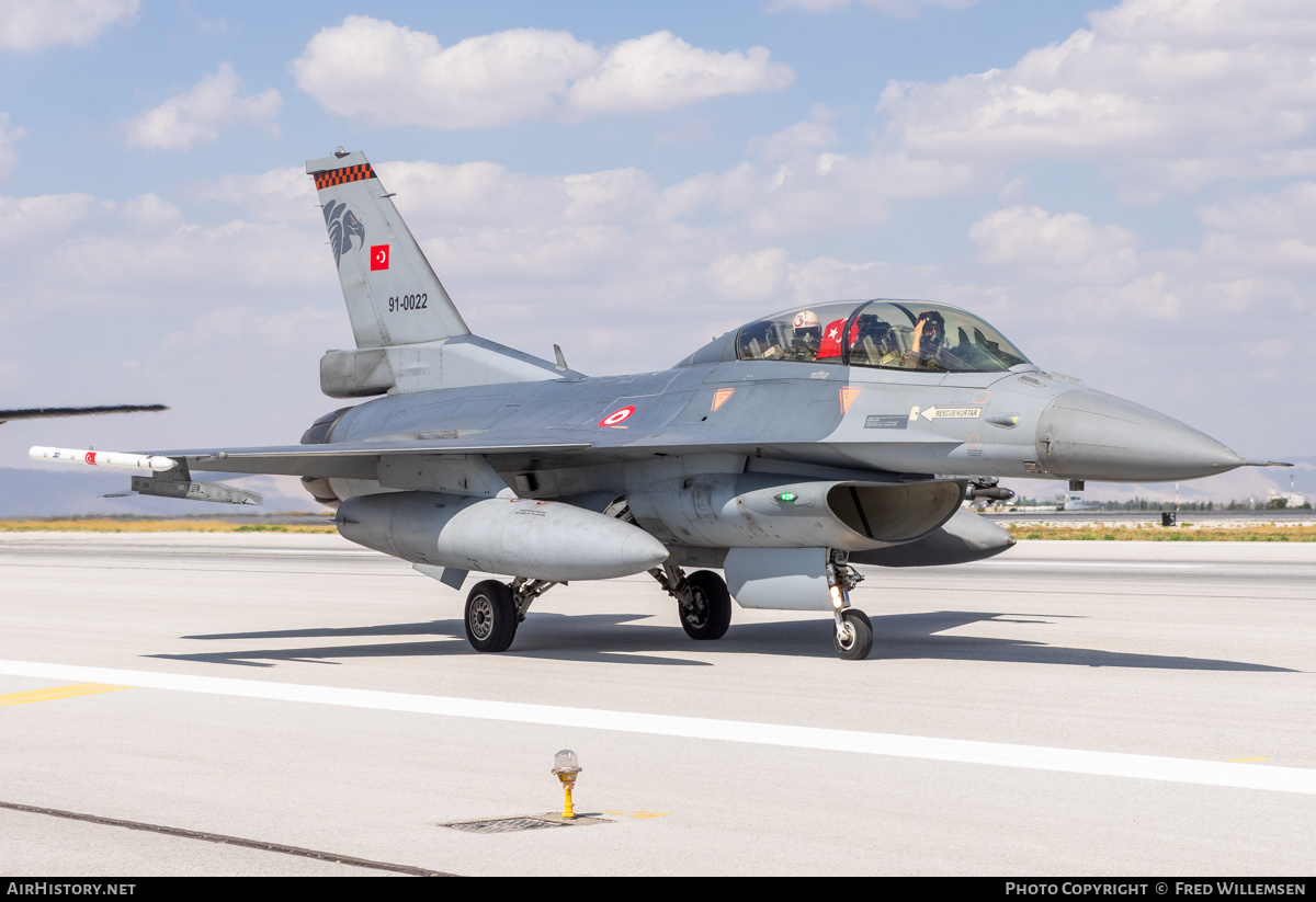 Aircraft Photo of 91-0022 | General Dynamics F-16DG Fighting Falcon | Turkey - Air Force | AirHistory.net #825095
