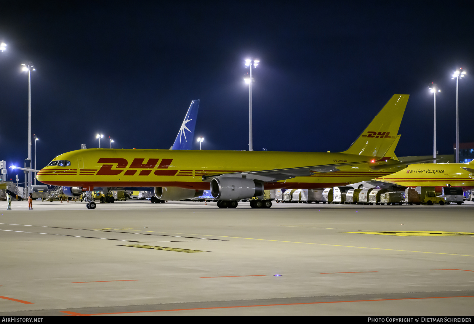 Aircraft Photo of OE-LNR | Boeing 757-223(PCF) | DHL International | AirHistory.net #825096