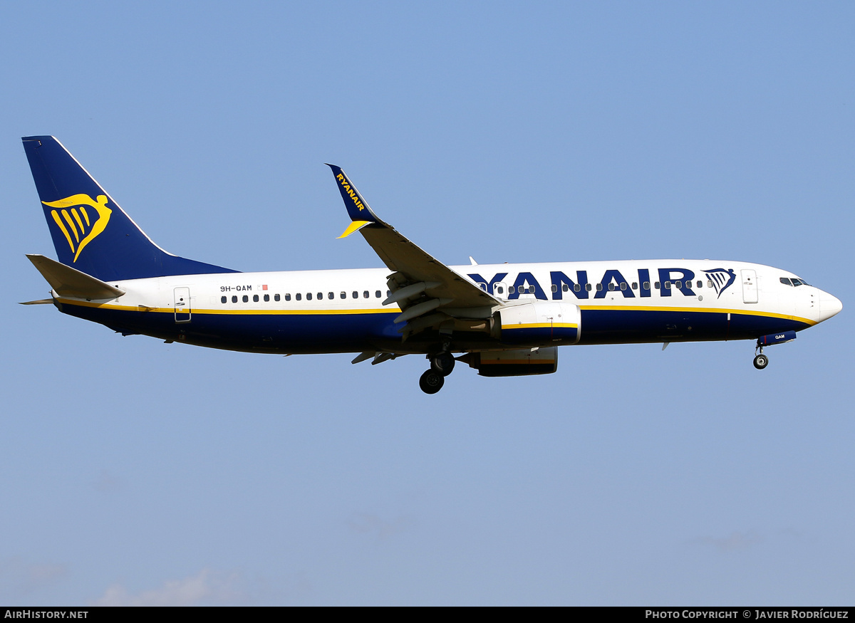 Aircraft Photo of 9H-QAM | Boeing 737-800 | Ryanair | AirHistory.net #825230