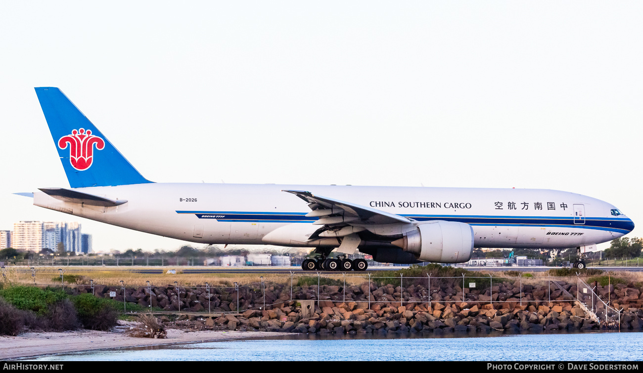 Aircraft Photo of B-2026 | Boeing 777-F1B | China Southern Airlines Cargo | AirHistory.net #825268