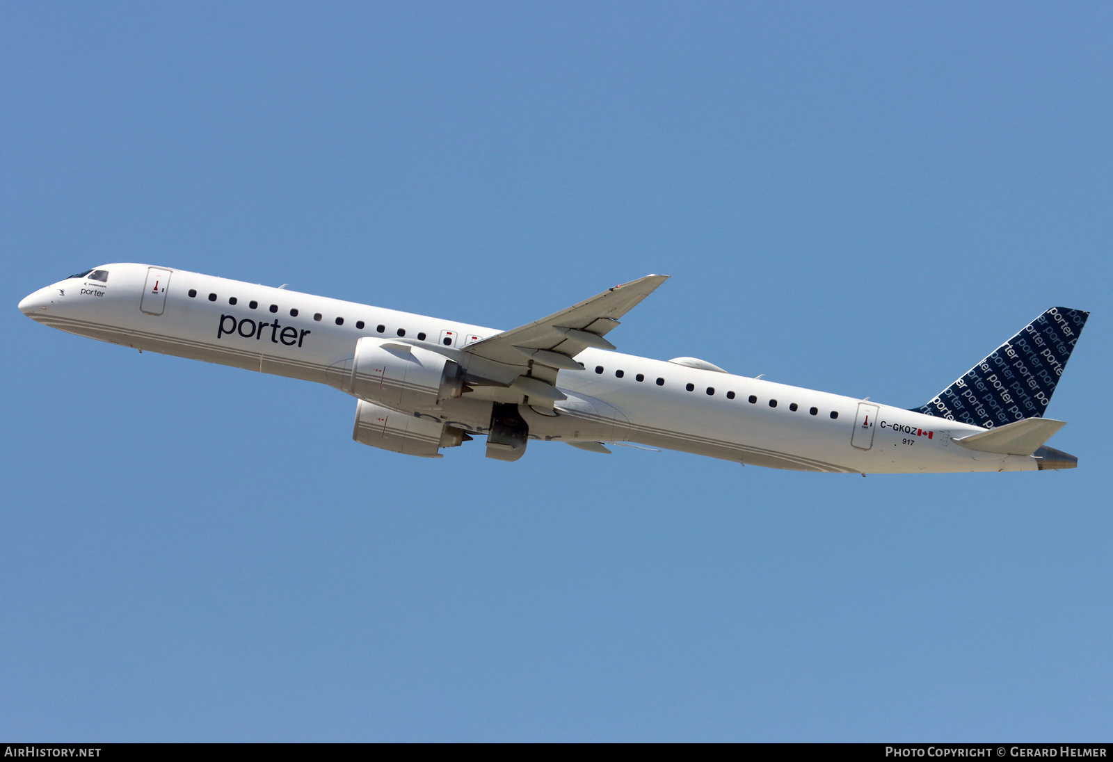 Aircraft Photo of C-GKQZ | Embraer 195-E2 (ERJ-190-400) | Porter Airlines | AirHistory.net #825391