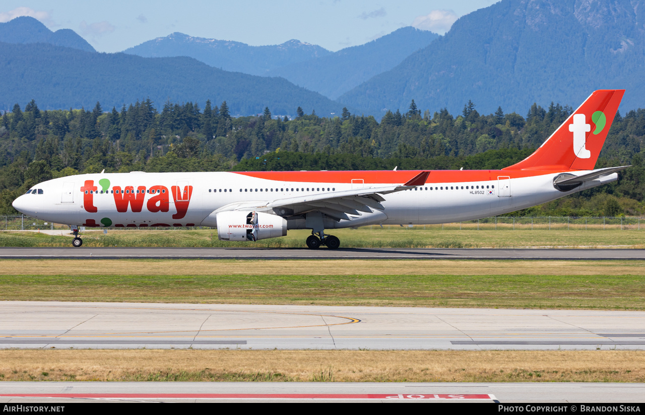 Aircraft Photo of HL8502 | Airbus A330-343 | T'way Air | AirHistory.net #825538