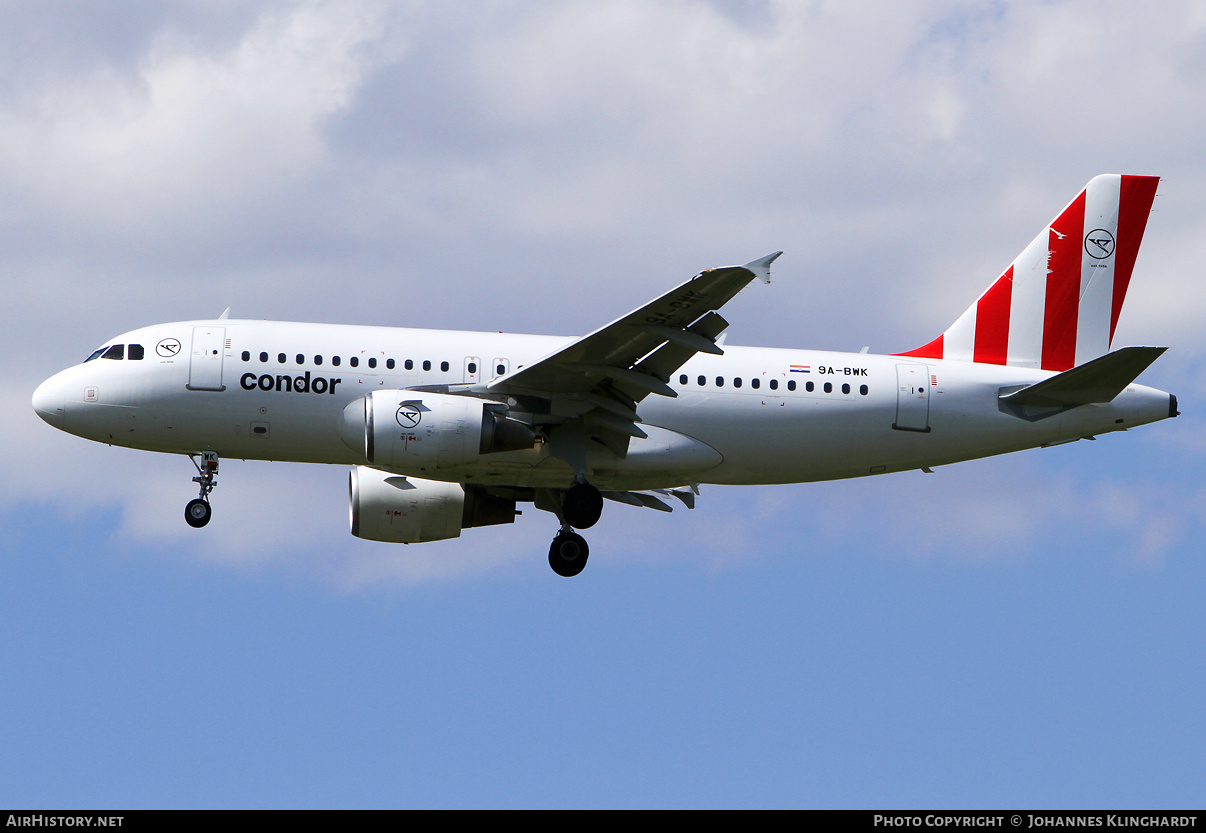 Aircraft Photo of 9A-BWK | Airbus A319-112 | Condor Flugdienst | AirHistory.net #825540