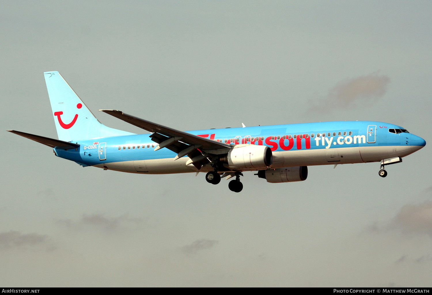 Aircraft Photo of G-CDZL | Boeing 737-804 | Thomsonfly | AirHistory.net #825579