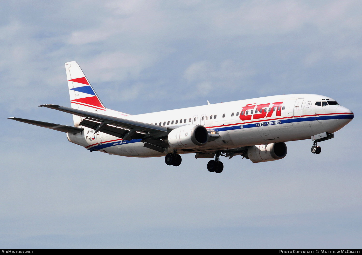 Aircraft Photo of OK-VGZ | Boeing 737-4K5 | ČSA - Czech Airlines | AirHistory.net #825589