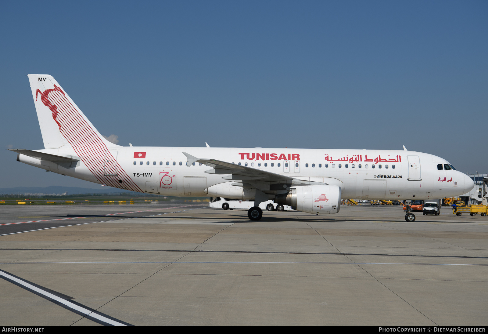 Aircraft Photo of TS-IMV | Airbus A320-214 | Tunisair | AirHistory.net #825835