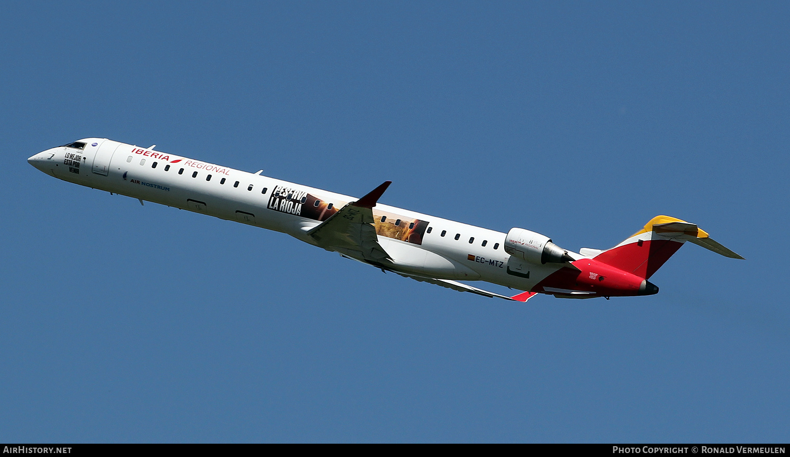 Aircraft Photo of EC-MTZ | Bombardier CRJ-1000 (CL-600-2E25) | Iberia Regional | AirHistory.net #825997