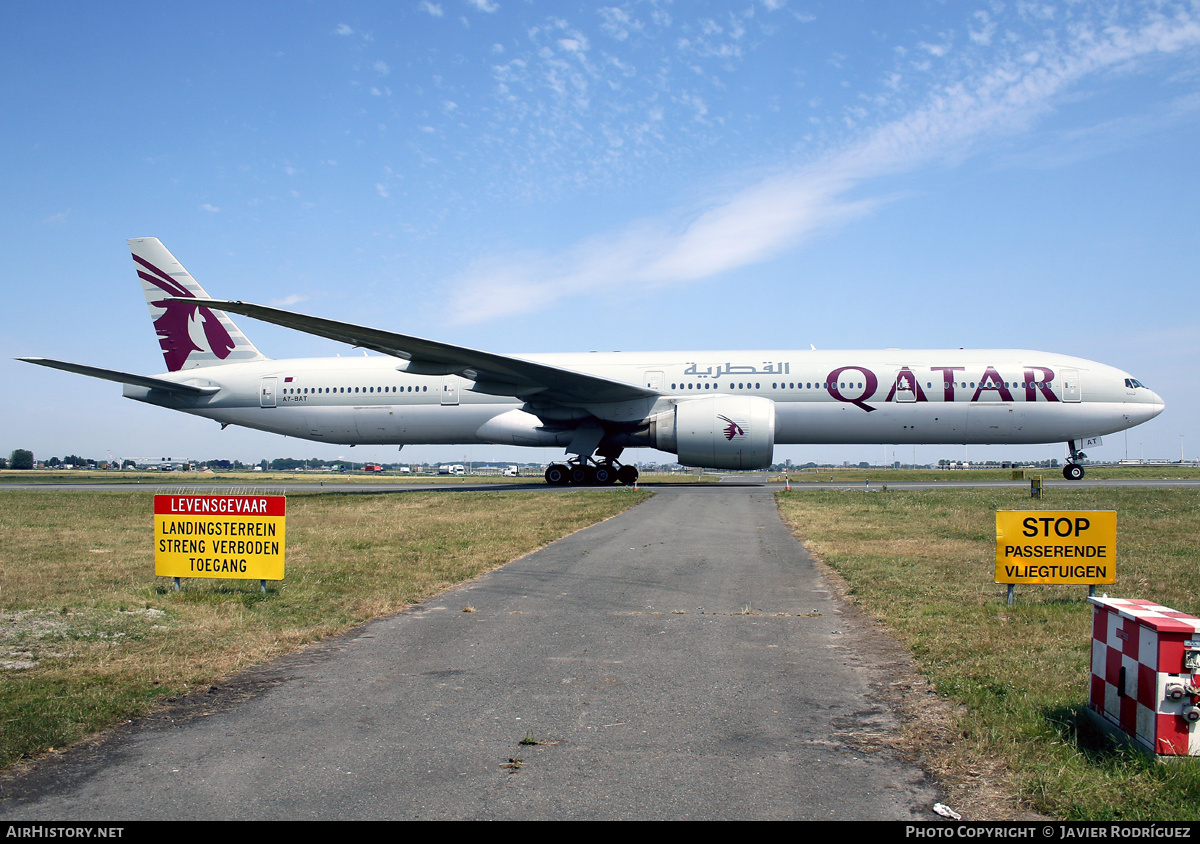 Aircraft Photo of A7-BAT | Boeing 777-3DZ/ER | Qatar Airways | AirHistory.net #826017