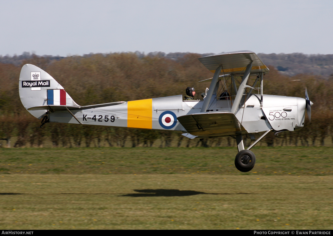 Aircraft Photo of G-ANMO / K-4259 | De Havilland D.H. 82A Tiger Moth II | UK - Air Force | AirHistory.net #826020