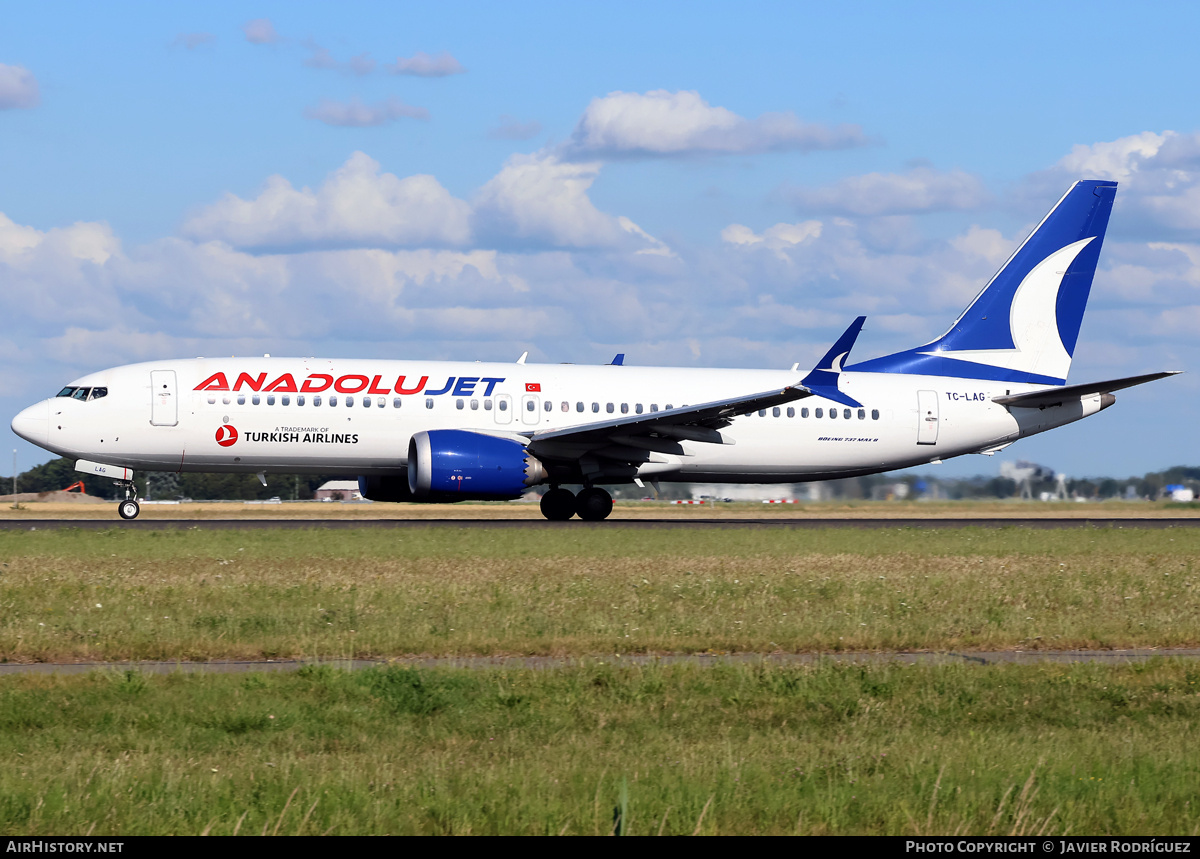 Aircraft Photo of TC-LAG | Boeing 737-8 Max 8 | AnadoluJet | AirHistory.net #826044