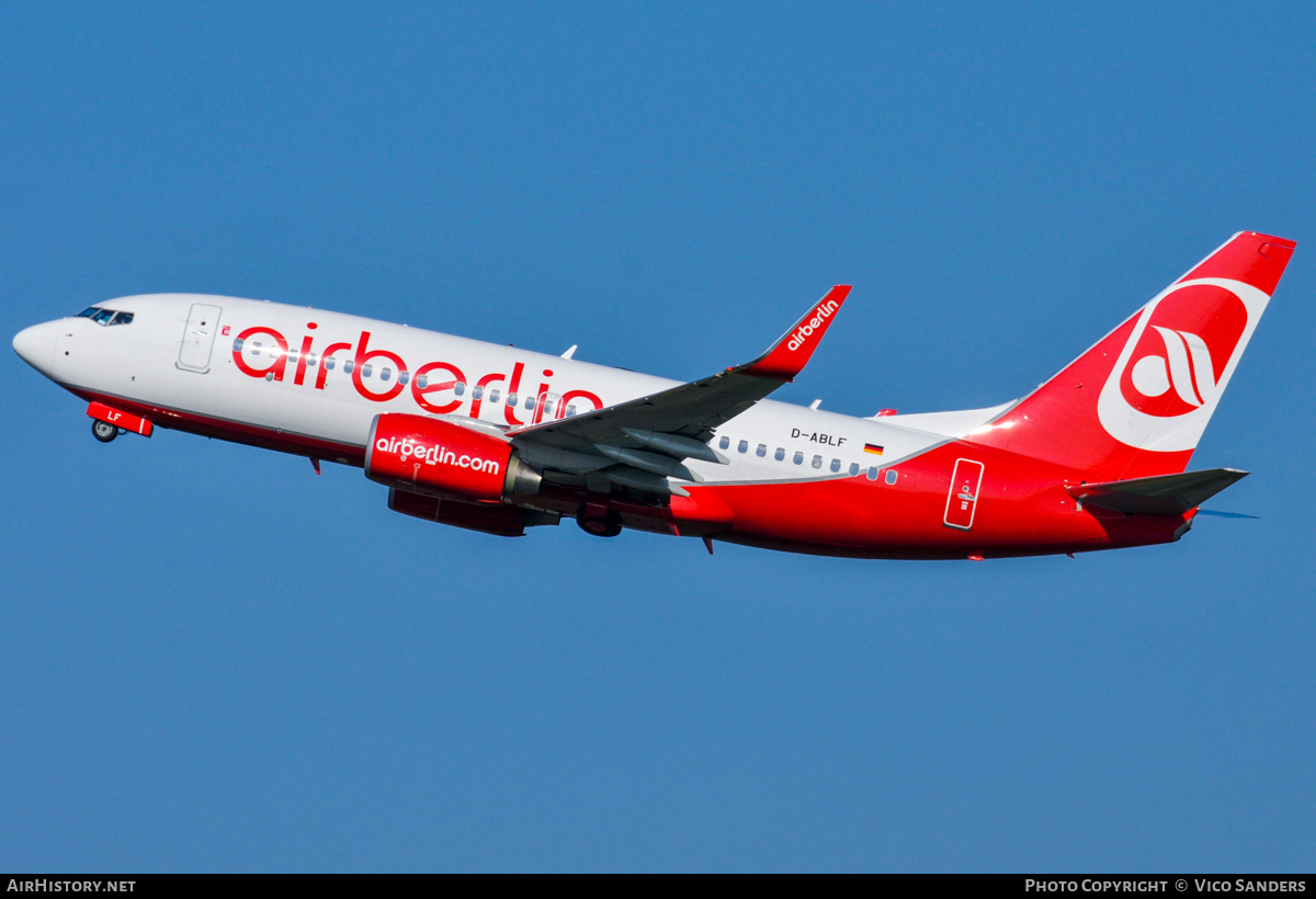 Aircraft Photo of D-ABLF | Boeing 737-76J | Air Berlin | AirHistory.net #826100