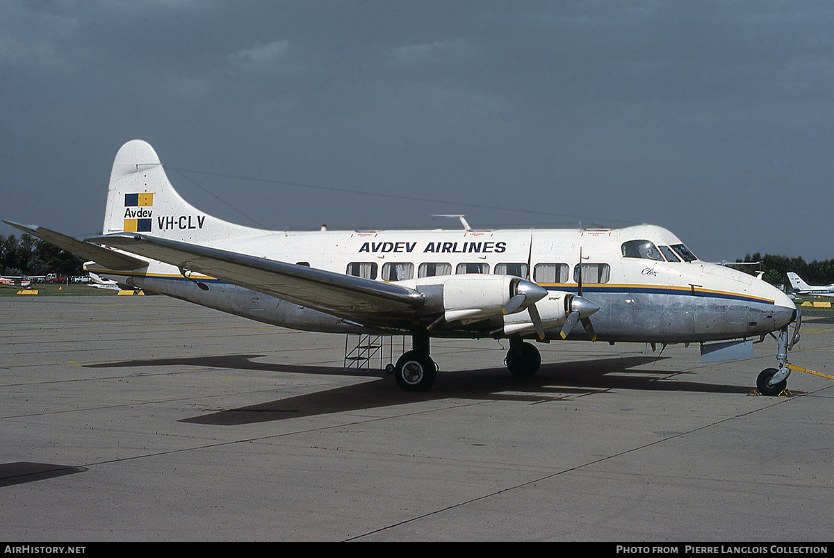 Aircraft Photo of VH-CLV | De Havilland D.H. 114 Heron 2D | Avdev Airlines Davey | AirHistory.net #826148