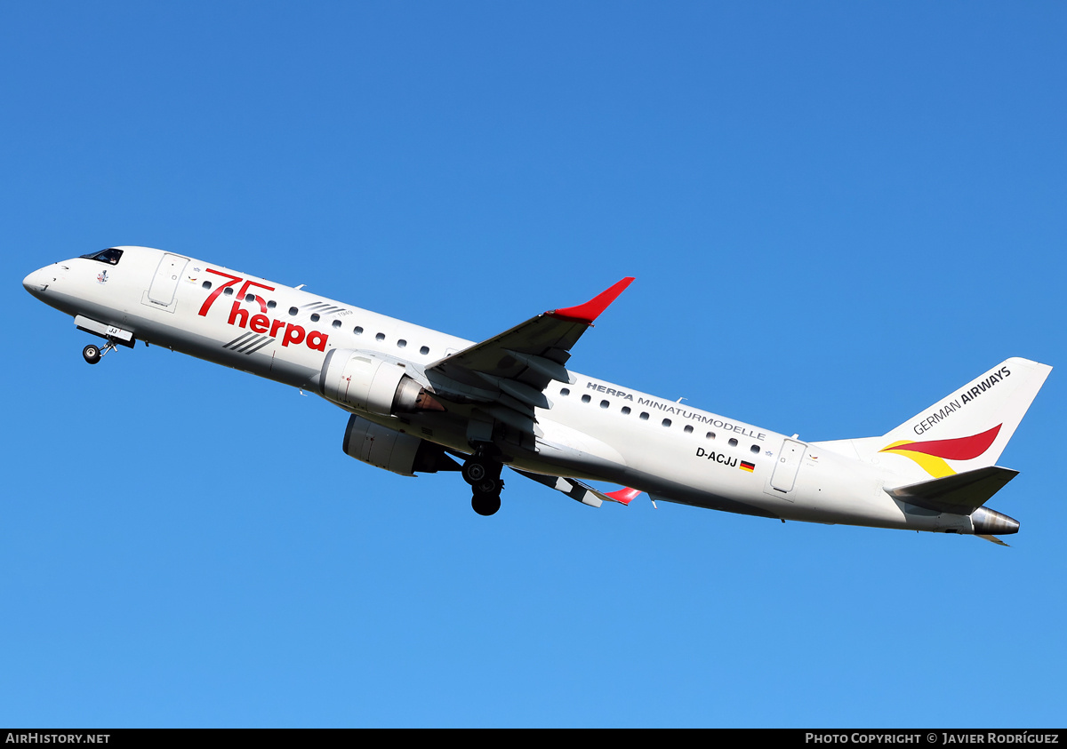 Aircraft Photo of D-ACJJ | Embraer 190LR (ERJ-190-100LR) | German Airways | AirHistory.net #826419