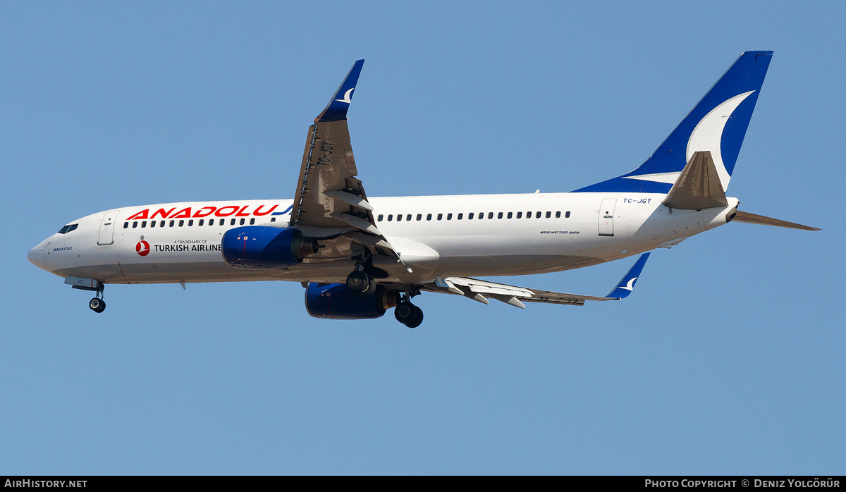 Aircraft Photo of TC-JGY | Boeing 737-8F2 | AnadoluJet | AirHistory.net #826441
