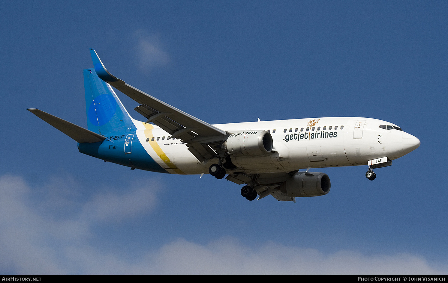 Aircraft Photo of LY-ELF | Boeing 737-36N | GetJet Airlines | AirHistory.net #826579