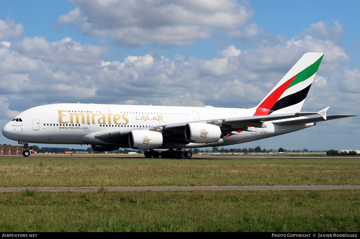 Aircraft Photo of A6-EEY | Airbus A380-861 | Emirates | AirHistory.net #826655
