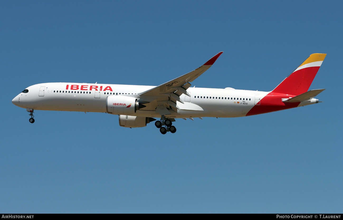 Aircraft Photo of F-WZGE | Airbus A350-941 | Iberia | AirHistory.net #826731