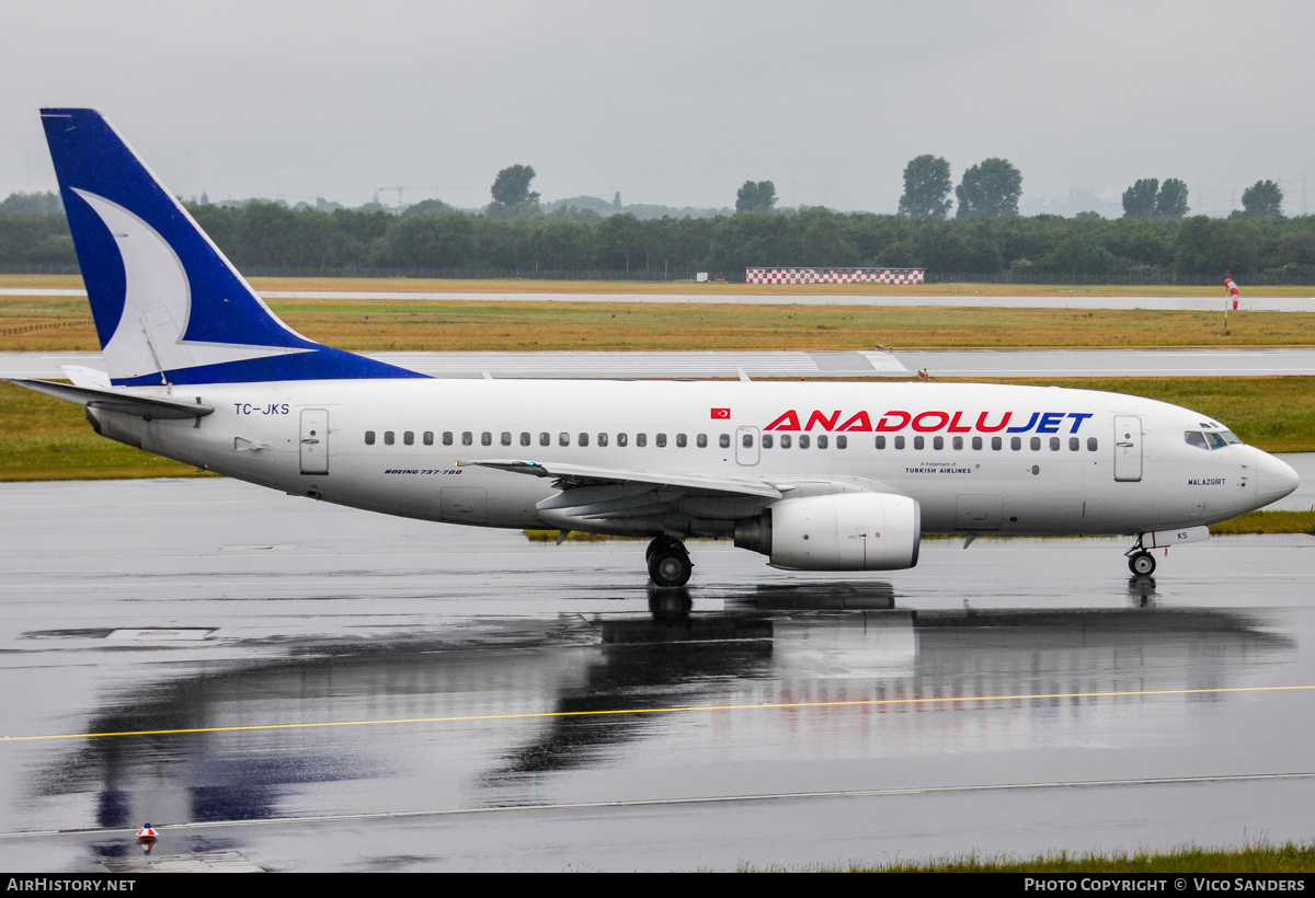 Aircraft Photo of TC-JKS | Boeing 737-73V | AnadoluJet | AirHistory.net #826812