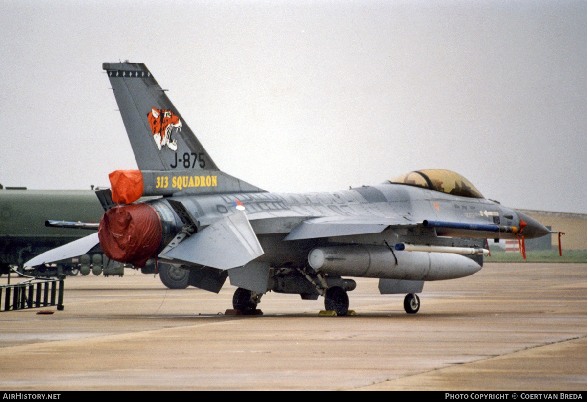 Aircraft Photo of J-875 | General Dynamics F-16AM Fighting Falcon | Netherlands - Air Force | AirHistory.net #826982