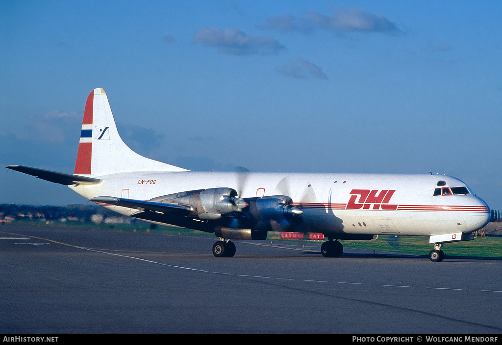 Aircraft Photo of LN-FOG | Lockheed L-188A(F) Electra | DHL Worldwide Express | AirHistory.net #827031