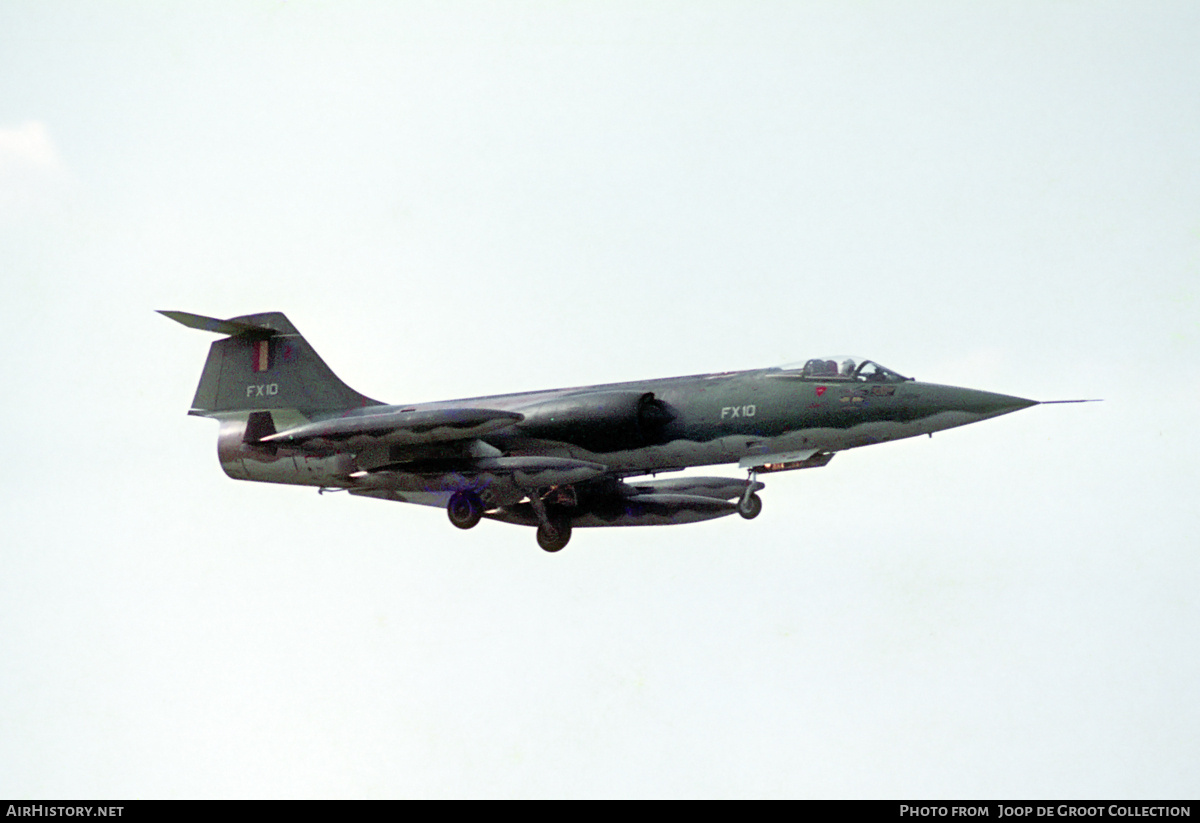 Aircraft Photo of FX10 | Lockheed F-104G Starfighter | Belgium - Air Force | AirHistory.net #827126