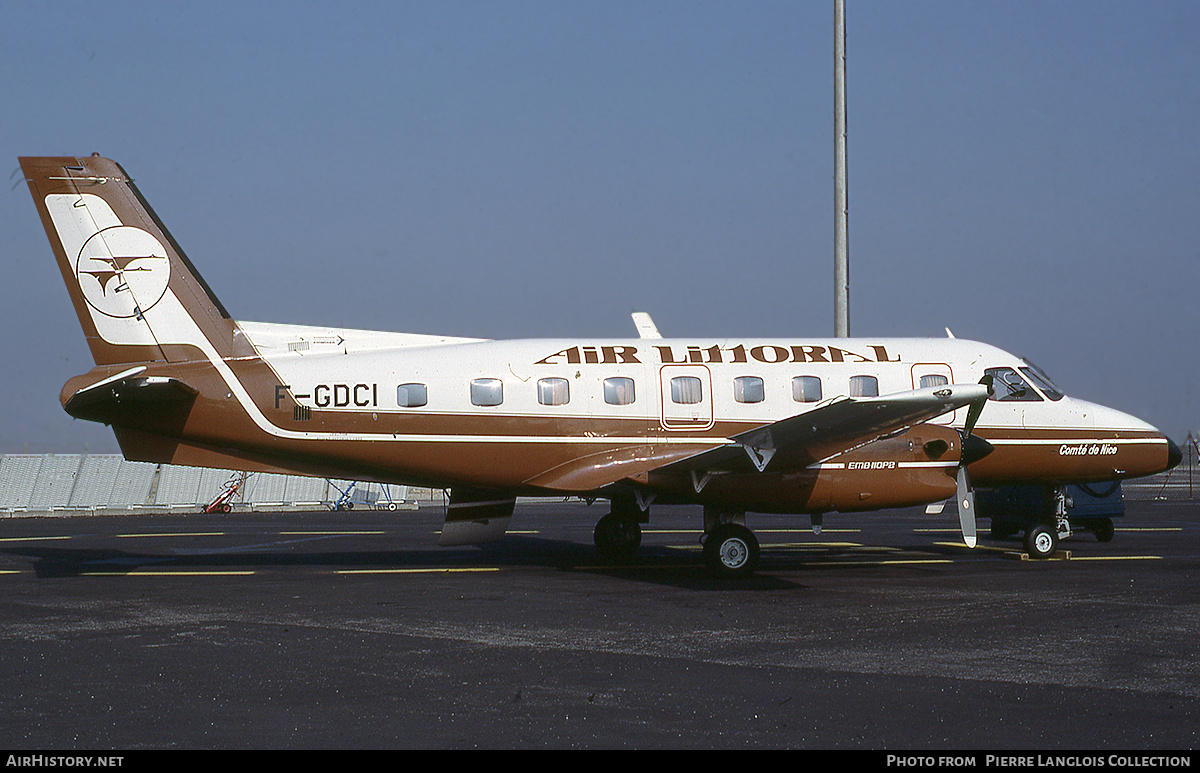 Aircraft Photo of F-GDCI | Embraer EMB-110P2 Bandeirante | Air Littoral | AirHistory.net #827180