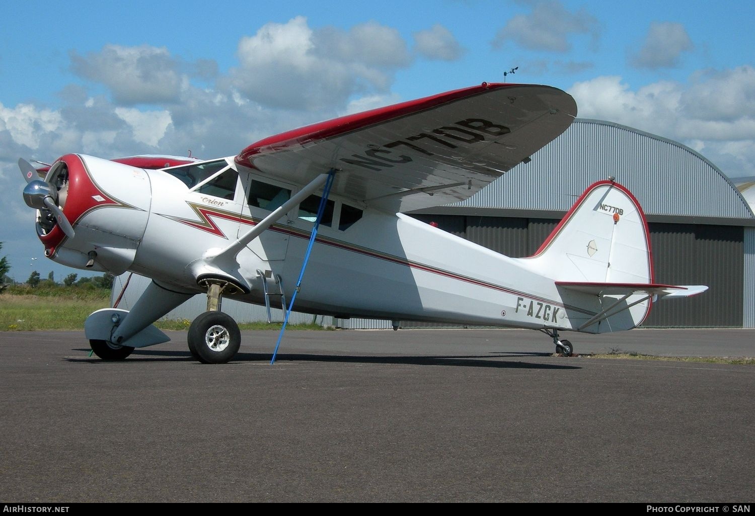 Aircraft Photo of F-AZGK / NC77DB | Stinson AT-19 Reliant (V-77) | AirHistory.net #827248