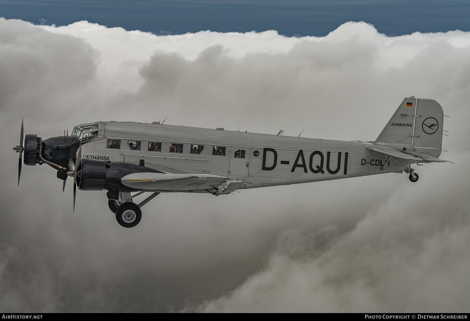 Aircraft Photo of D-CDLH / D-AQUI | Junkers Ju 52/3m g8e | Deutsche Luft Hansa | AirHistory.net #827330