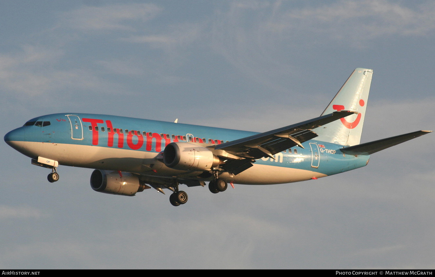 Aircraft Photo of G-THOP | Boeing 737-3U3 | Thomsonfly | AirHistory.net #827359