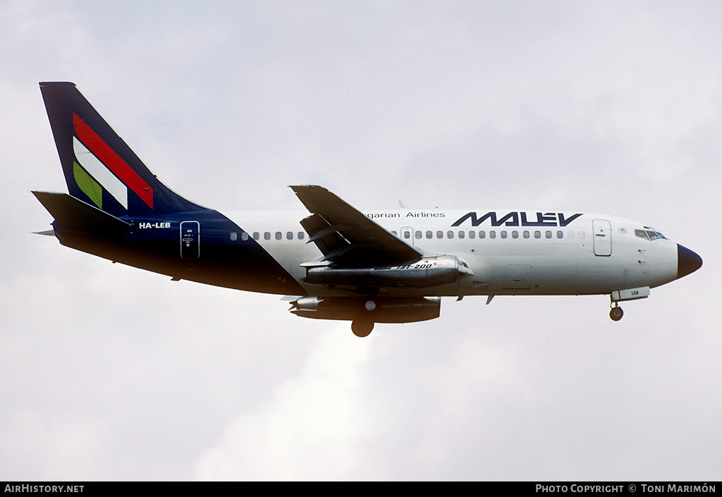 Aircraft Photo of HA-LEB | Boeing 737-2M8/Adv | Malév - Hungarian Airlines | AirHistory.net #827461