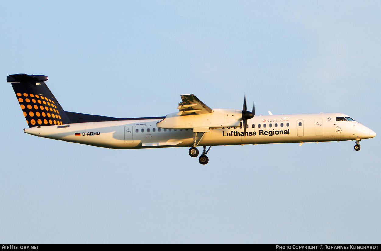 Aircraft Photo of D-ADHB | Bombardier DHC-8-402 Dash 8 | Lufthansa Regional | AirHistory.net #827638