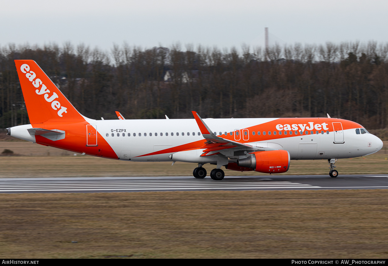 Aircraft Photo of G-EZPX | Airbus A320-214 | EasyJet | AirHistory.net #827682