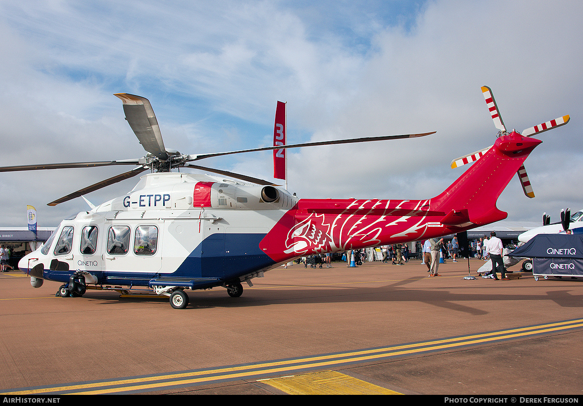 Aircraft Photo of G-ETPP | Leonardo AW-139 | QinetiQ | AirHistory.net #827821