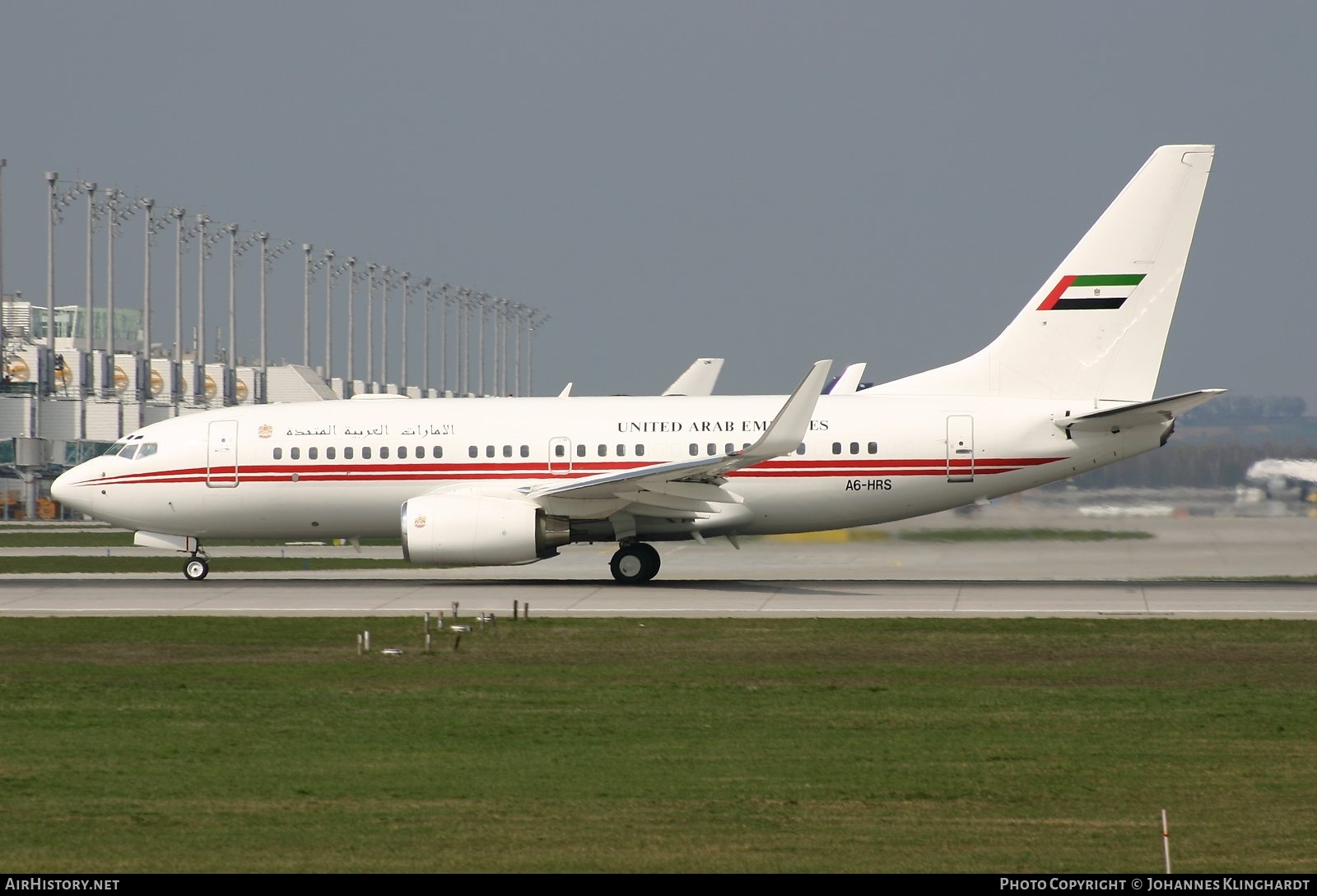 Aircraft Photo of A6-HRS | Boeing 737-7EO BBJ | United Arab Emirates Government | AirHistory.net #827856