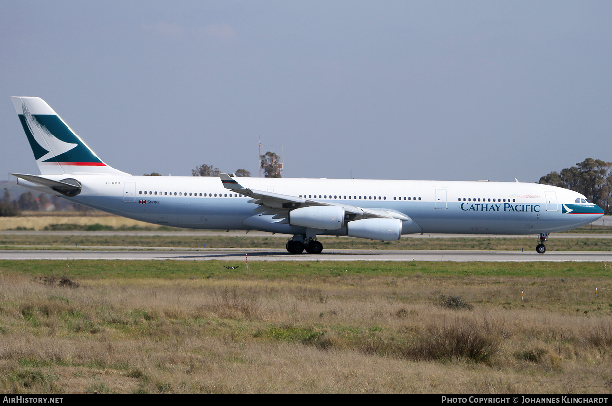 Aircraft Photo of B-HXB | Airbus A340-313X | Cathay Pacific Airways | AirHistory.net #827861
