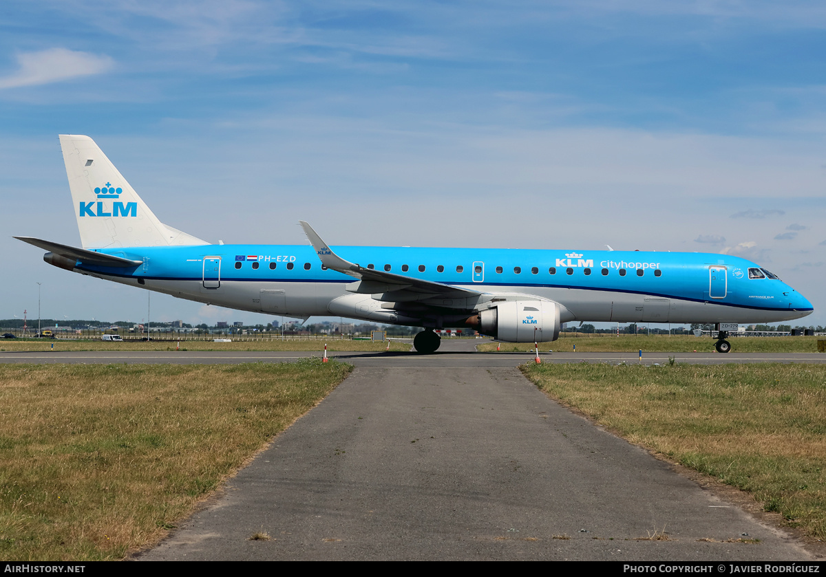Aircraft Photo of PH-EZD | Embraer 190STD (ERJ-190-100STD) | KLM Cityhopper | AirHistory.net #827867
