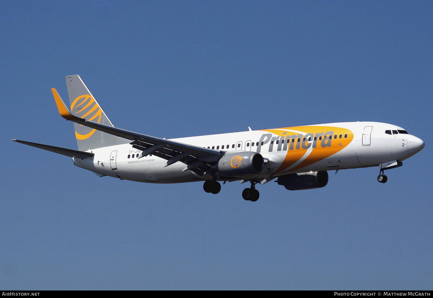 Aircraft Photo of TF-JXD | Boeing 737-8Q8 | Primera Air | AirHistory.net #827947