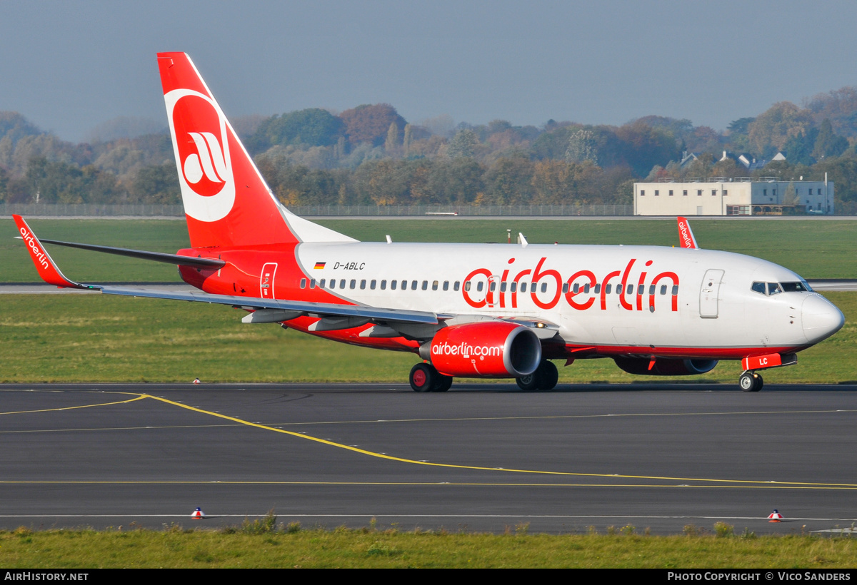 Aircraft Photo of D-ABLC | Boeing 737-76J | Air Berlin | AirHistory.net #828001