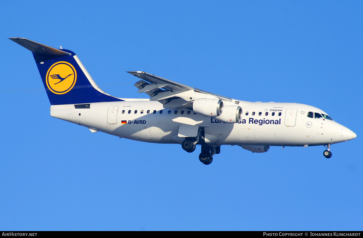 Aircraft Photo of D-AVRD | British Aerospace Avro 146-RJ85 | Lufthansa Regional | AirHistory.net #828199