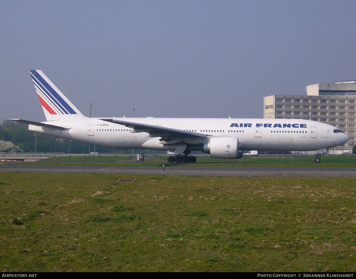 Aircraft Photo of F-GSPA | Boeing 777-228/ER | Air France | AirHistory.net #828203