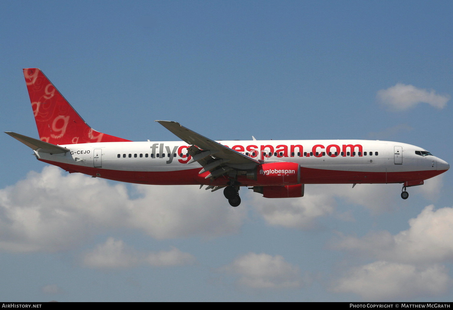 Aircraft Photo of G-CEJO | Boeing 737-8BK | Flyglobespan | AirHistory.net #828217