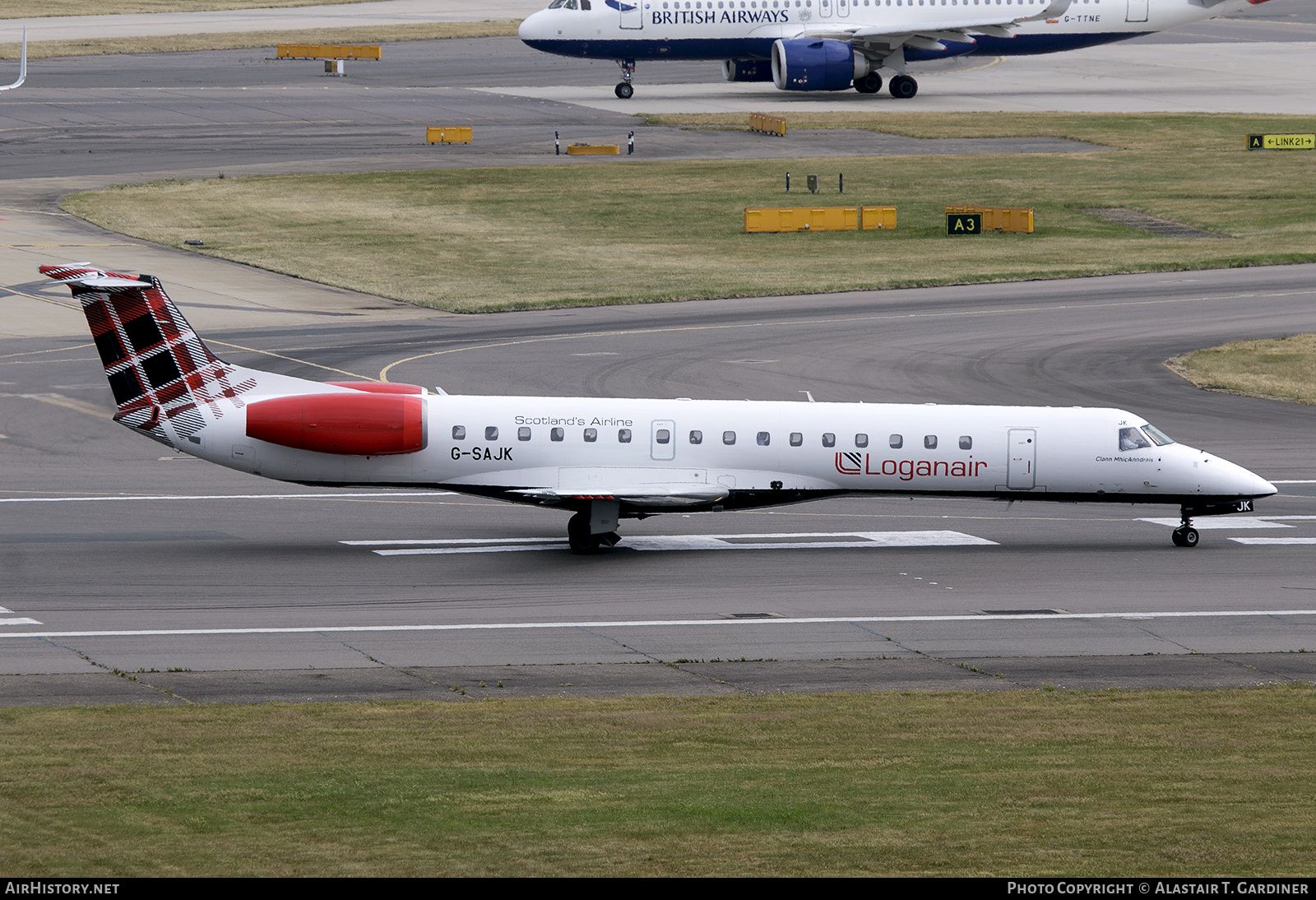 Aircraft Photo of G-SAJK | Embraer ERJ-145EP (EMB-145EP) | Loganair | AirHistory.net #828229
