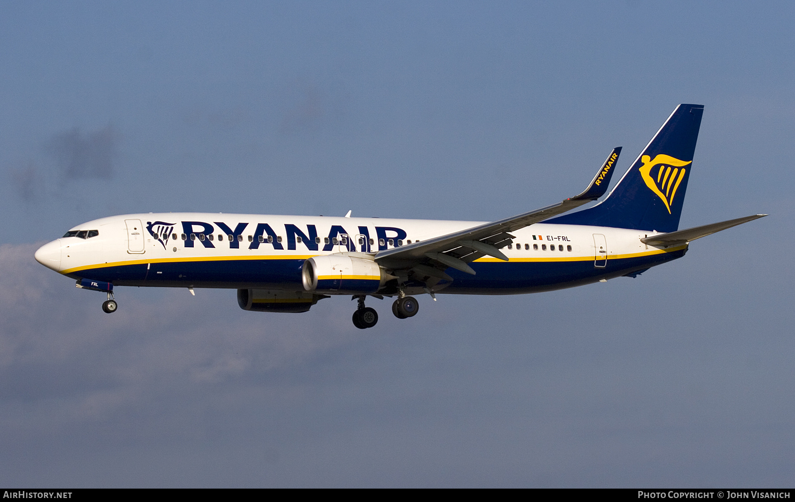 Aircraft Photo of EI-FRL | Boeing 737-8AS | Ryanair | AirHistory.net #828273