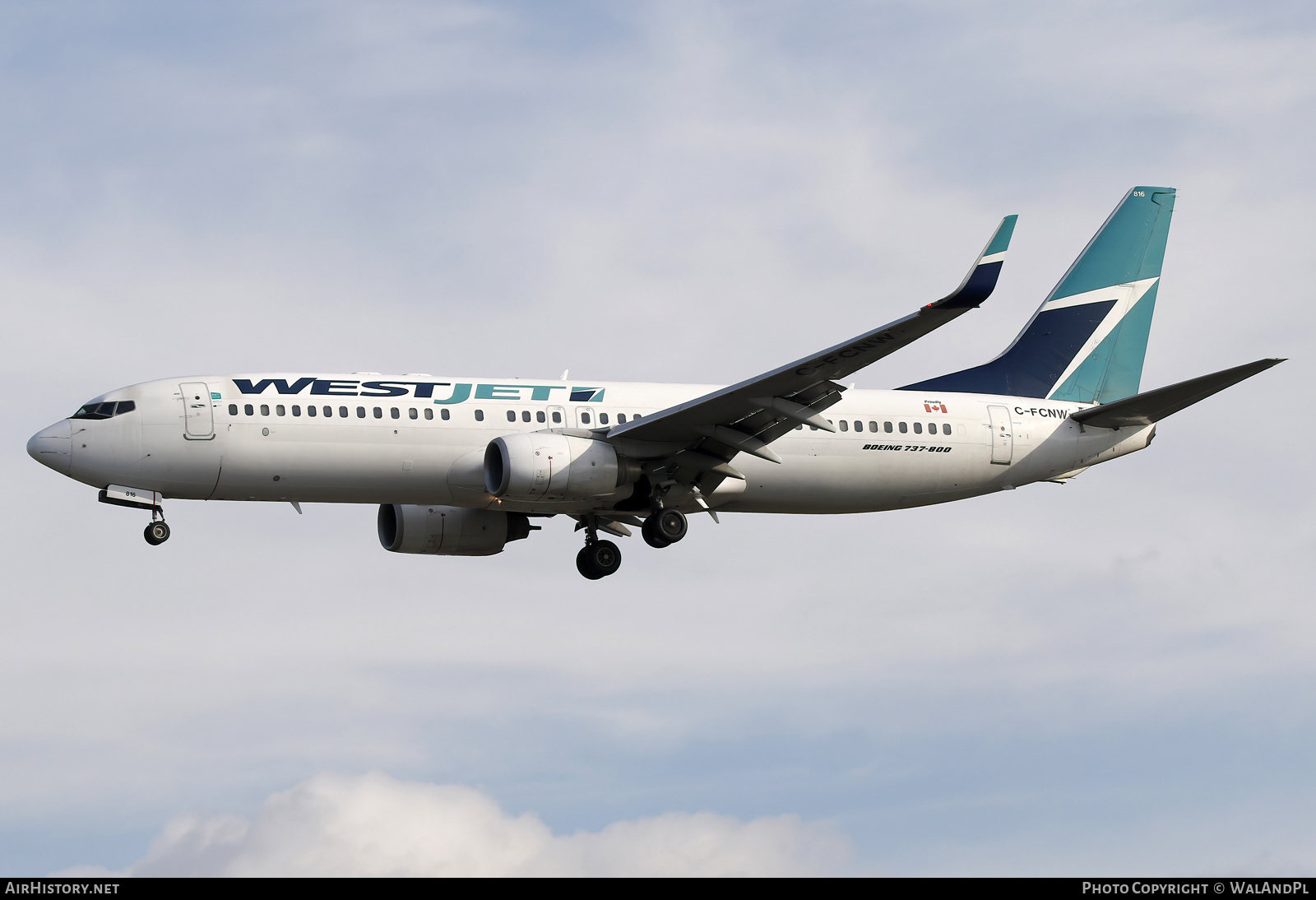 Aircraft Photo of C-FCNW | Boeing 737-8CT | WestJet | AirHistory.net #828335